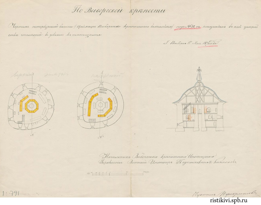 Чертеж размещения дополнительных стеллажей, 1876 год Чертеж размещения дополнительных стеллажей, 1876 год